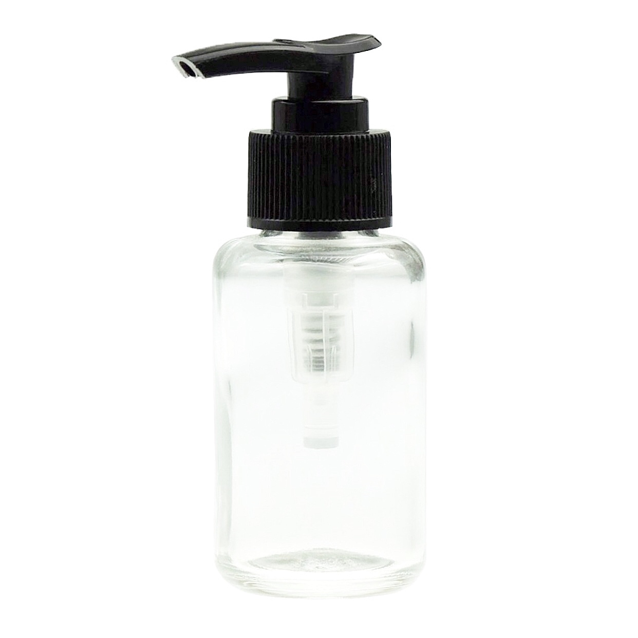 Download Clear Glass Round Bottle Lotion Pump 50ml