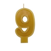 Beeswax Birthday Candle 9