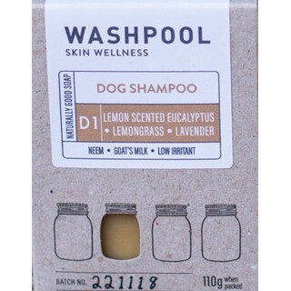 D1 Dog Shampoo Soap Bar Lemon Scented Eucalyptus, Lemongrass & Lavender