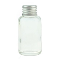 Clear Glass Round Bottle Aluminium Cap 50ml
