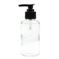 Clear Glass Round Bottle Lotion Pump 100ml