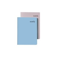 Light Grey and Byron Blue A6 Pocket Notebook Set of 2