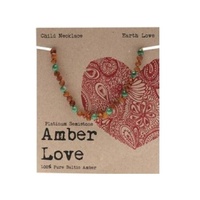 Amber Child's Necklace - Earth Love