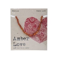 Amber Child's Necklace - Cognac Love
