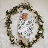 Jersey Wrap & Beanie Set Eucalypt