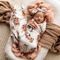 Jersey Wrap & Topknot Set Rosebud