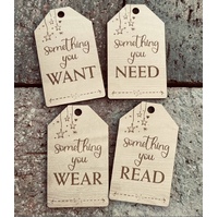Wear Read Want Need Gift Tags