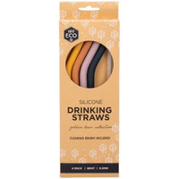 Silicone Straw 4 Pack Golden Hour
