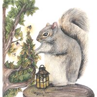 Plantable Card Christmas Squirrel