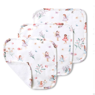 Organic Cotton Wash Cloths Fairy Garden
