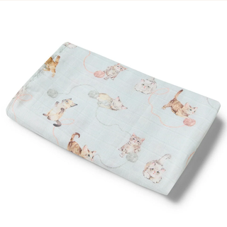 Organic Cotton Muslin Wrap Kittens