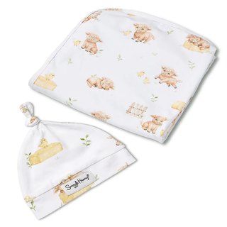 Organic Jersey Wrap Set Highland Cows