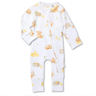 Organic Convertible Romper Size 000 Highland Cows