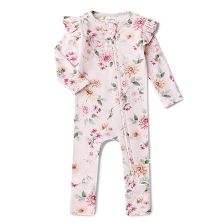 Organic Convertible Romper Size 000 Birds and Blooms