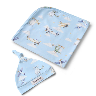 Organic Jersey Wrap Set Taking Flight