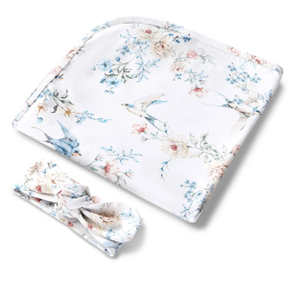 Organic Jersey Wrap Set Sweet Swallows