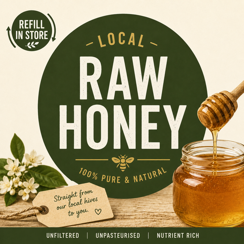 Local Raw Honey Refill