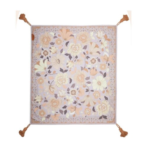 Canvas Picnic Rug Grande Fleur Lilac