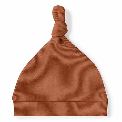 Organic Cotton Ribbed Baby Beanie Biscuit