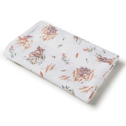 Organic Cotton Muslin Wrap Koala