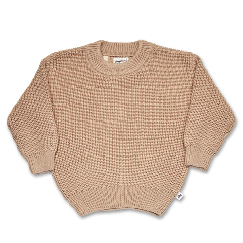 Organic Oversized Knit Jumper Size 00 Hazelnut