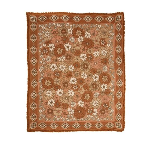 Woven Throw Rug Copper