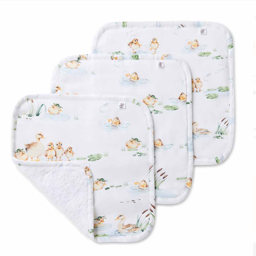 Organic Cotton Wash Cloths Duck Pond
