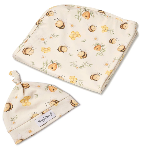 Organic Jersey Wrap Set Bumblebees