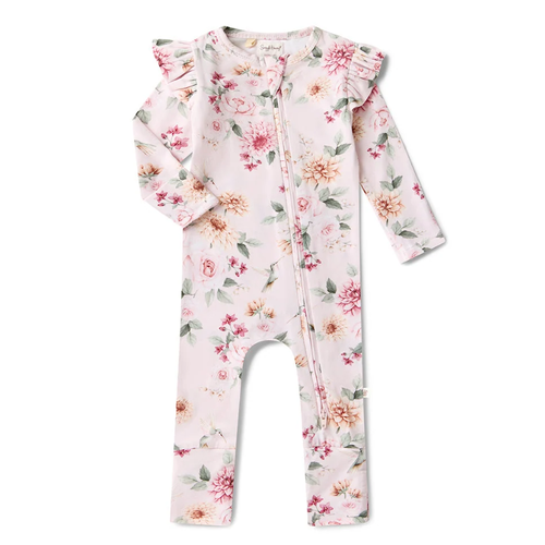 Organic Convertible Romper Size 000 Birds and Blooms
