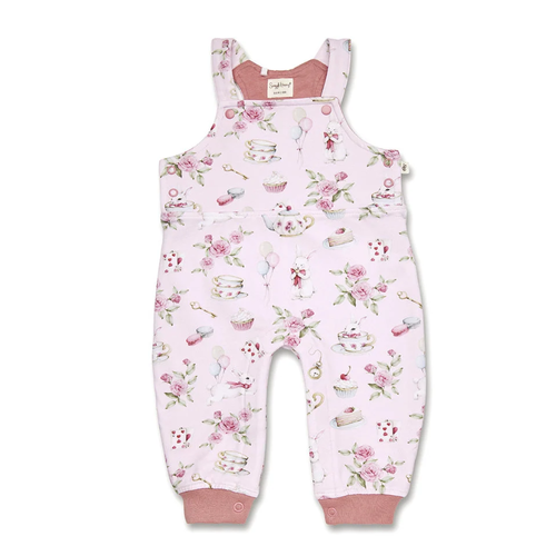 Organic Cotton Snuggle Overalls Alice's Tea Party