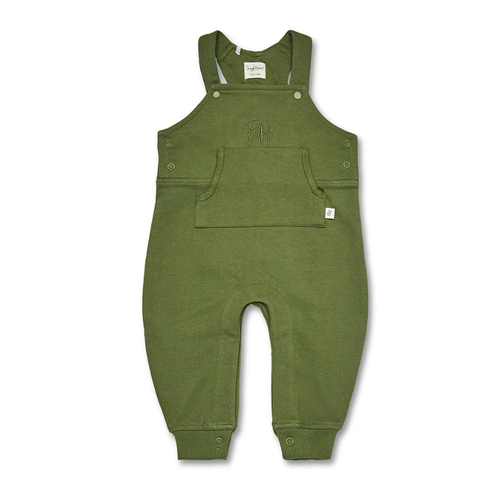 Organic Cotton Snuggle Overalls Olive